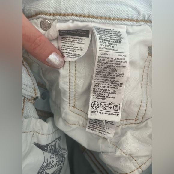 Levi's Premium 501 MID THIGH WOMEN'S SHORTS - Picture 10 of 11